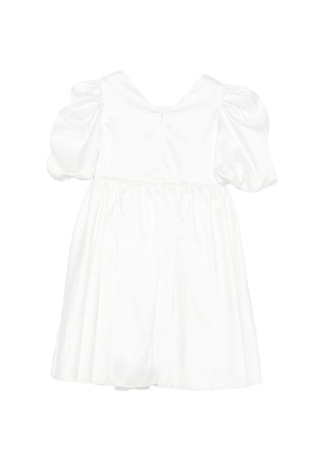 Abito con fiori applicati A' LAPAGE | ISERNIA 26SAGDRE00042CBIANCO